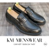Giày Lười Nam Loafer Công Sở Da Bò Đen Đai V Đế Cao 5cm - Km Menswear Giá 580k 2