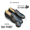 Giày Lười Nam Loafer Công Sở Da Bò Đen Đai V Đế Cao 5cm - Km Menswear Giá 580k 3