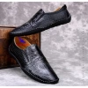 Giày Lười Nam Slipon Da Bò Dập Vân Cá Sấu Siêu Mềm S‑6 Đen – Giá 220k
