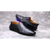 Giày Lười Nam Slipon Da Bò Dập Vân Cá Sấu Siêu Mềm S‑6 Đen – Giá 220k 3