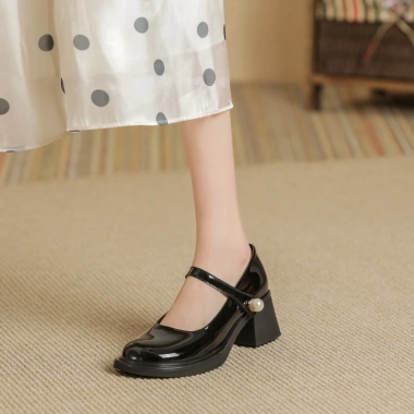 Giày Marry Jane nữ gót vuông 5p size 34-40 búp bê tiểu thư Ship hỏa tốc 410k 3