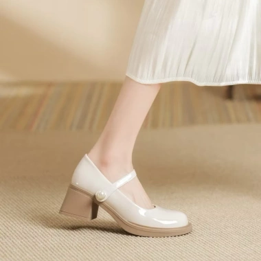 Giày Marry Jane nữ gót vuông 5p size 34-40 búp bê tiểu thư Ship hỏa tốc 410k 6
