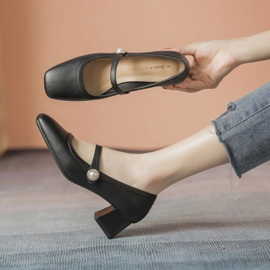 Giày Marry Jane nữ phong cách Anh quốc, gót 5p, size 34-40, giá ưu đãi 399k 5