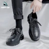Giày Martin Boots Da Xịn Không Nhăn Phong Thái Anh Ý Ren‑Up Đế Cao 4cm 3,185,000 VNĐ