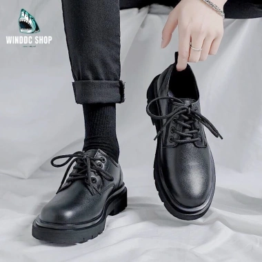 Giày Martin Boots Da Xịn Không Nhăn Phong Thái Anh Ý Ren‑Up Đế Cao 4cm 3,185,000 VNĐ