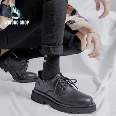 Giày Martin Boots Da Xịn Không Nhăn Phong Thái Anh Ý Ren‑Up Đế Cao 4cm 3,185,000 VNĐ
