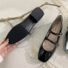 Giày Mary Jane nữ mũi vuông 2 quai ngang, đế cao 4cm dày, màu đen/bạc - Giá 299.000₫ 6