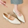 Giày Mary Jane Retro Nhật Bản Mũi Nhọn Mềm Đính Hạt Đế Bằng 35-42 - Giảm 23% 4