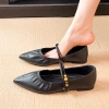 Giày Mary Jane Retro Nhật Bản Mũi Nhọn Mềm Đính Hạt Đế Bằng 35-42 - Giảm 23% 7