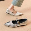 Giày Mary Jane Retro Nhật Bản Mũi Nhọn Mềm Đính Hạt Đế Bằng 35-42 - Giảm 23% 8