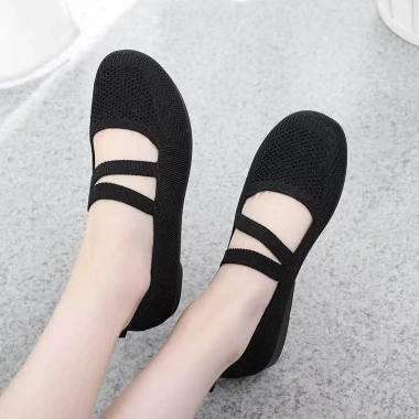Giày Mary Janes Thêu Phẳng Nhẹ Cân Thoáng Khí Chống Trượt Phong Cách Dân Tộc 7