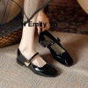 Giày Mary mũi vuông kiểu Pháp 3p cao cấp nữ khuy Miu MJ 24 Giá ưu đãi 210.000 VND