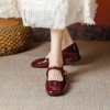Giày Mary mũi vuông kiểu Pháp 3p cao cấp nữ khuy Miu MJ 24 Giá ưu đãi 210.000 VND 8