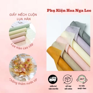 Giấy Mếch Cuộn Lụa Vân Long 12m - Phụ Kiện Hoa Nga Lê Giá 43.000₫ (Giá gốc 53.320₫)