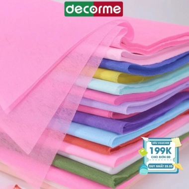 Giấy mếch gói hoa Decorme - Lót bó hoa tươi, hoa kẽm nhung, phụ kiện trang trí quà tặng, giá chỉ 30.700₫