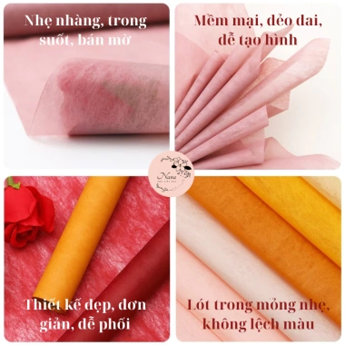 Giấy Mếch Vân Long 56x56cm Mỏng Dai Đứng Form - Giá 20.000đ Giảm từ 24.400đ 6