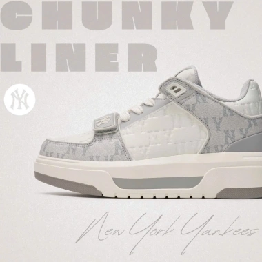 Giày MLB Chunky Liner Mid Classic Monogram New York Yankees Gray - Chính hãng, Giá chỉ 1,450,000 VND 2