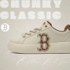Giày MLB Korea Chunky Classic Base Heel Monogram Boston Red Sox Nâu - Giá chỉ 1.49 triệu
