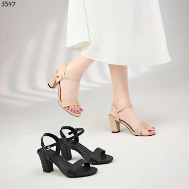 Giày MWC 3.547 Sandal Cao Gót Đế Vuông 7cm - Quai Ngang Tôn Dáng Giá 150.000