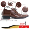 Giày nam buộc dây HT.NeO tăng 7cm, đế độn mũi nhọn, họa tiết laze lịch lãm 569k 2