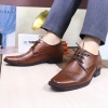 Giày nam buộc dây HT.NeO tăng 7cm, đế độn mũi nhọn, họa tiết laze lịch lãm 569k 5