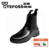 Giày nam cao cổ Chelsea boot da bò thật TEFOSS HT600 tăng 5cm size 38-45 da trơn khâu