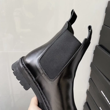 Giày nam cao cổ Chelsea boot da bò thật TEFOSS HT600 tăng 5cm size 38-45 da trơn khâu 5
