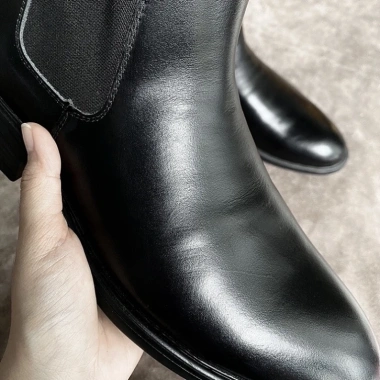 Giày nam Chelsea Boot cao cổ da bò thật TEFOSS HN601 - Da Nappa, size 38-44, mũi tròn, giá giảm 2.762.500 VND