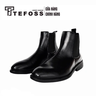 Giày nam Chelsea Boot cao cổ da bò thật TEFOSS HN601 - Da Nappa, size 38-44, mũi tròn, giá giảm 2.762.500 VND