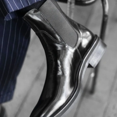 Giày nam Chelsea Boot da bò Patent chống nhăn - Phong cách công sở TONKIN 5.04tr