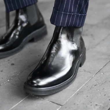 Giày nam Chelsea Boot da bò Patent chống nhăn - Phong cách công sở TONKIN 5.04tr