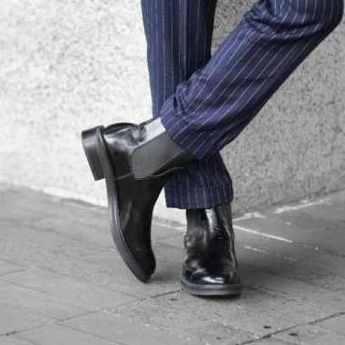 Giày nam Chelsea Boot da bò Patent chống nhăn - Phong cách công sở TONKIN 5.04tr