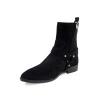 Giày nam Chelsea Boot da bò TEFOSS HT799 Da lộn đen mũi nhọn, giá 2,86 triệu 2