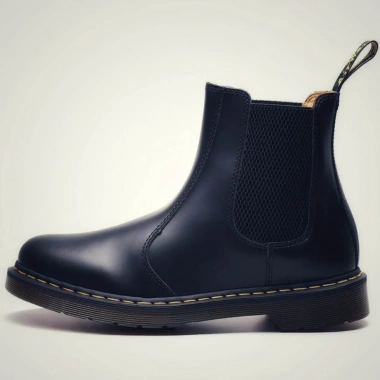 Giày nam Chelsea Boot STEEL MAN da đen, đế cao su, khâu chắc, năng động