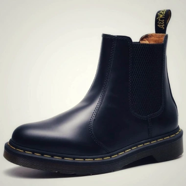 Giày nam Chelsea Boot STEEL MAN da đen, đế cao su, khâu chắc, năng động