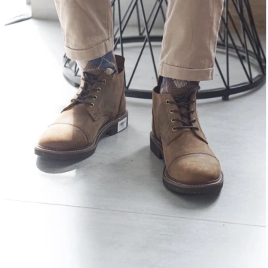 Giày nam cổ lửng da bò sáp CHUKKA HUNTER - Giảm 20% chỉ 3.7tr, thời trang bền bỉ