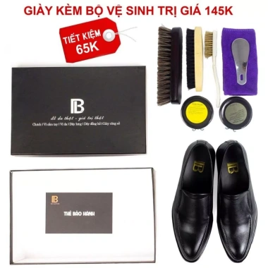 Giày nam công sở da bò nappa G114 - Giày lười Bụi leather, hộp sang trọng, bảo hành 12 tháng