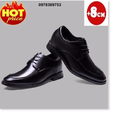 Giày Nam Công Sở Da Bò Nhập Độn 8cm - Giá 3.599.000 (Giá gốc 4.318.800) - Thoải mái, Đẳng cấp