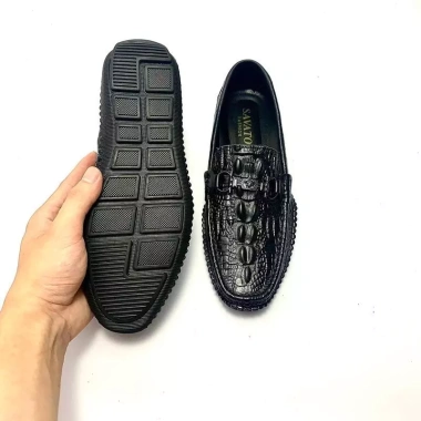 Giày Nam Da Bò Dập Vân Cá Sấu Cao Cấp - Đế Cao Su, Giá 250.000₫, Giảm Giá Đặc Biệt 3
