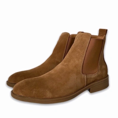 Giày nam da bò thật Chelsea Boots TEFOSS HN601 cao cổ màu vàng bò size 38-44 Giá 2.6tr