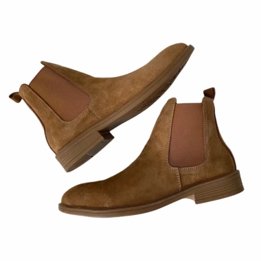 Giày nam da bò thật Chelsea Boots TEFOSS HN601 cao cổ màu vàng bò size 38-44 Giá 2.6tr