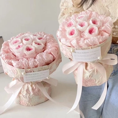Giấy nhăn ánh trai mếch nến gói hoa Sydney KNG09 - Giá 25.000, chất cao, thiết kế mới hot 2