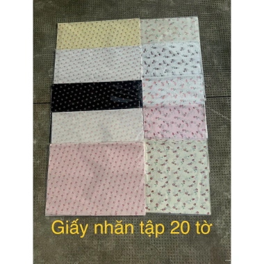 Giấy nhăn nơ 20 tờ: họa tiết ngọc trai, mếch nến, nhàu bó hoa, giá chỉ 35.000đ 2