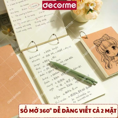 Giấy nháp A5 sổ 1 khoen 100 tờ bìa vintage - Phác thảo, vẽ, ghi chép, sổ tay 41.900 VND 3