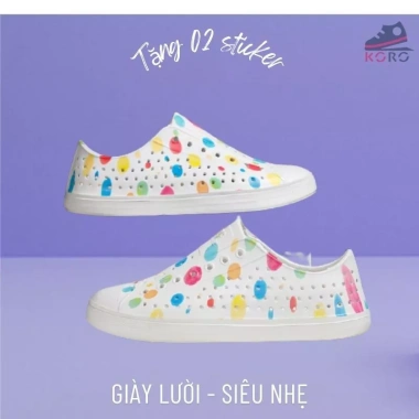 Giày nhựa Unisex KORO chống nước siêu bền, dễ vệ sinh, thoải mái đi mưa và biển