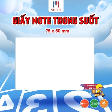 Giấy note trong suốt 50x75-75x125mm, giá 11.000₫ - Dễ dính, viết nhanh
