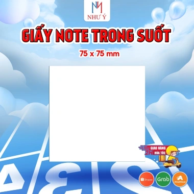 Giấy note trong suốt 50x75-75x125mm, giá 11.000₫ - Dễ dính, viết nhanh