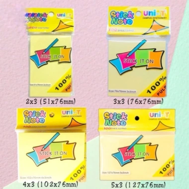 Giấy note vàng 3x2, 3x3, 3x4, 3x5, 4x6 - Ghi chú nhanh, giá chỉ 4,500đ giảm từ 5,580đ 5