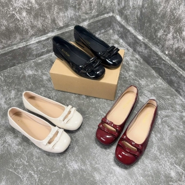 Giày nữ búp bê 2 nơ da mềm, đế bệt dẻo êm chân - Thời trang, giảm giá 135k