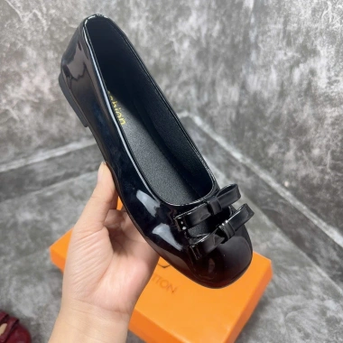 Giày nữ búp bê 2 nơ da mềm, đế bệt dẻo êm chân - Thời trang, giảm giá 135k